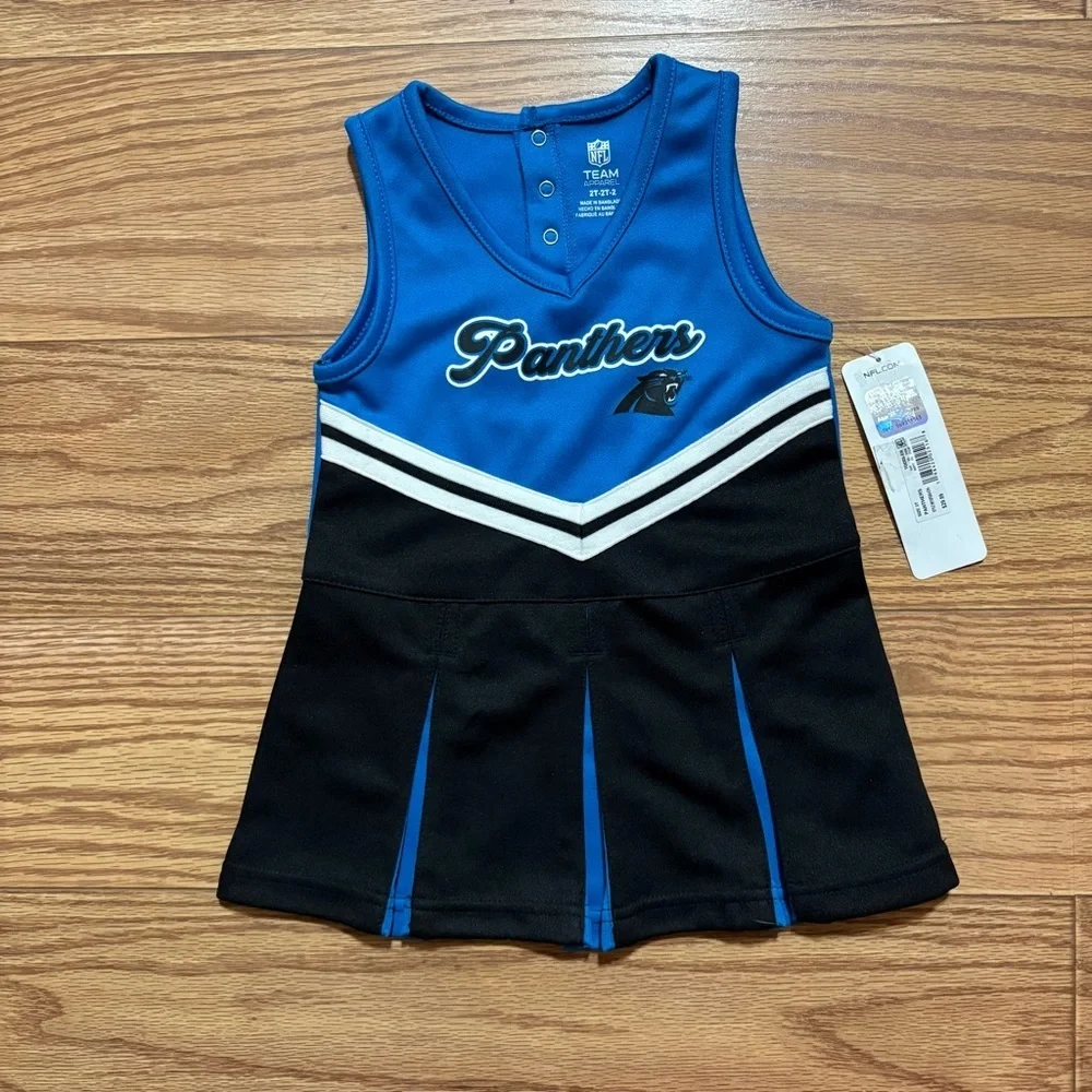 NEW NWT NFL Carolina Panthers Cheerleading Uniform Dress Toddler 2T